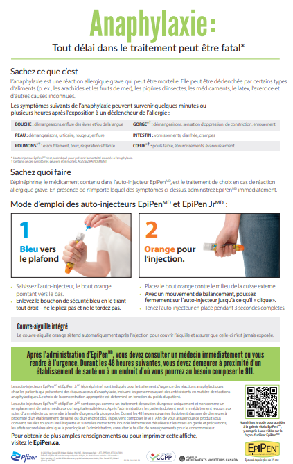 Anaphylaxis Education Poster