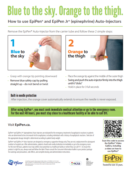 EpiPen® Instructional Poster